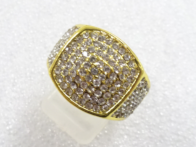 JAPANESE KIMONO / ANTIQUE CRYSTAL RING (SIZE 20)